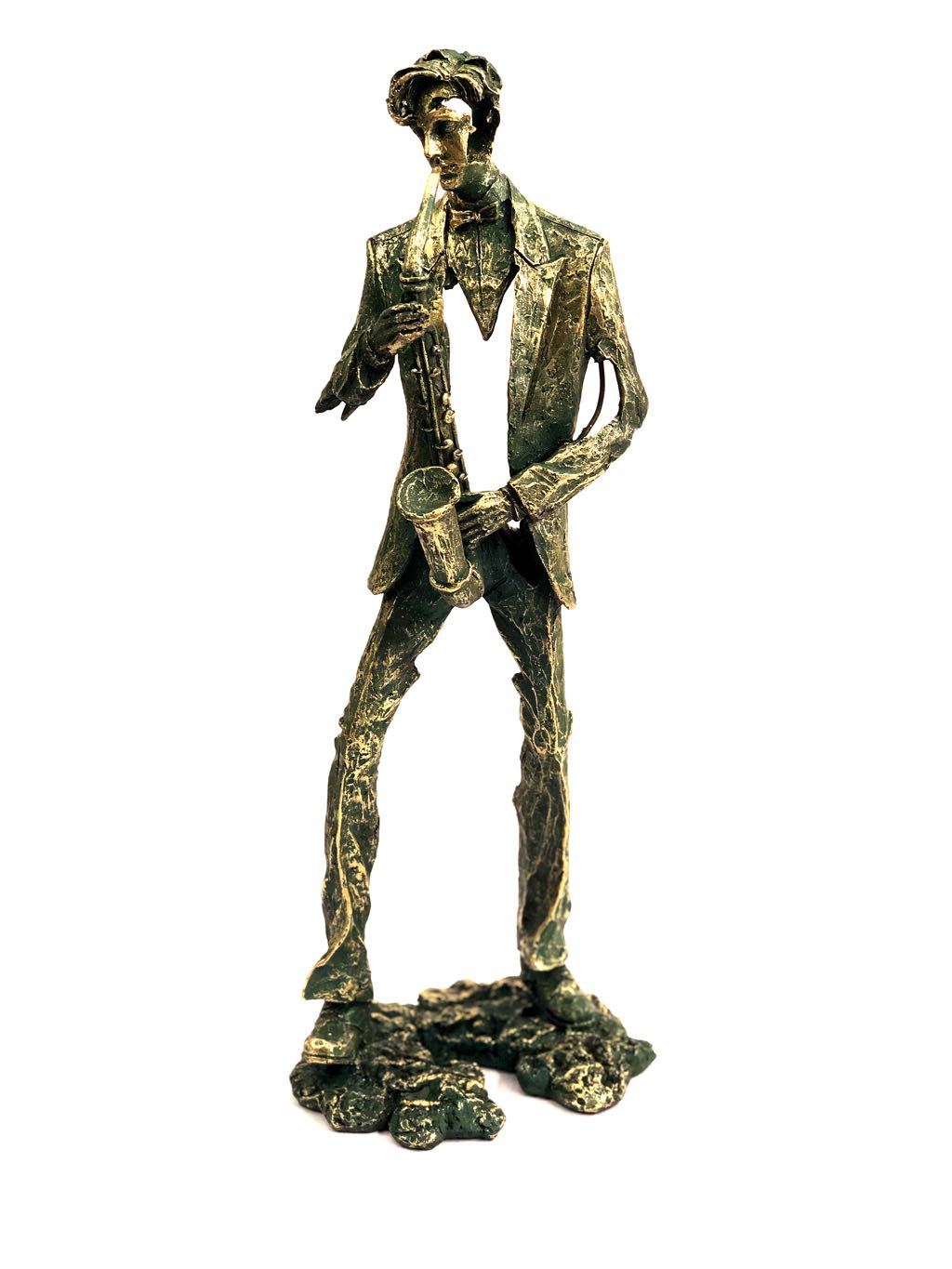 Standing Man Playing Various Musical Instruments Modern Art Luxury Tamrapatra