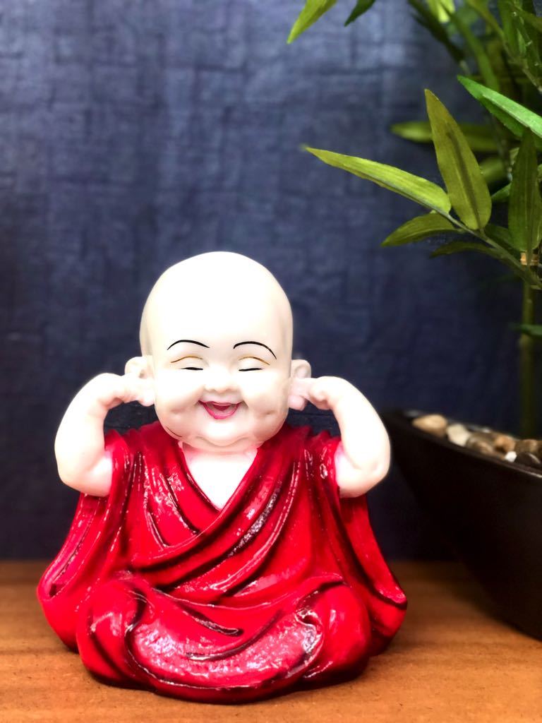 Tibetan Monks Feng Shui Red Resin Collectible Enhance Space Tamrapatra - Tamrapatra