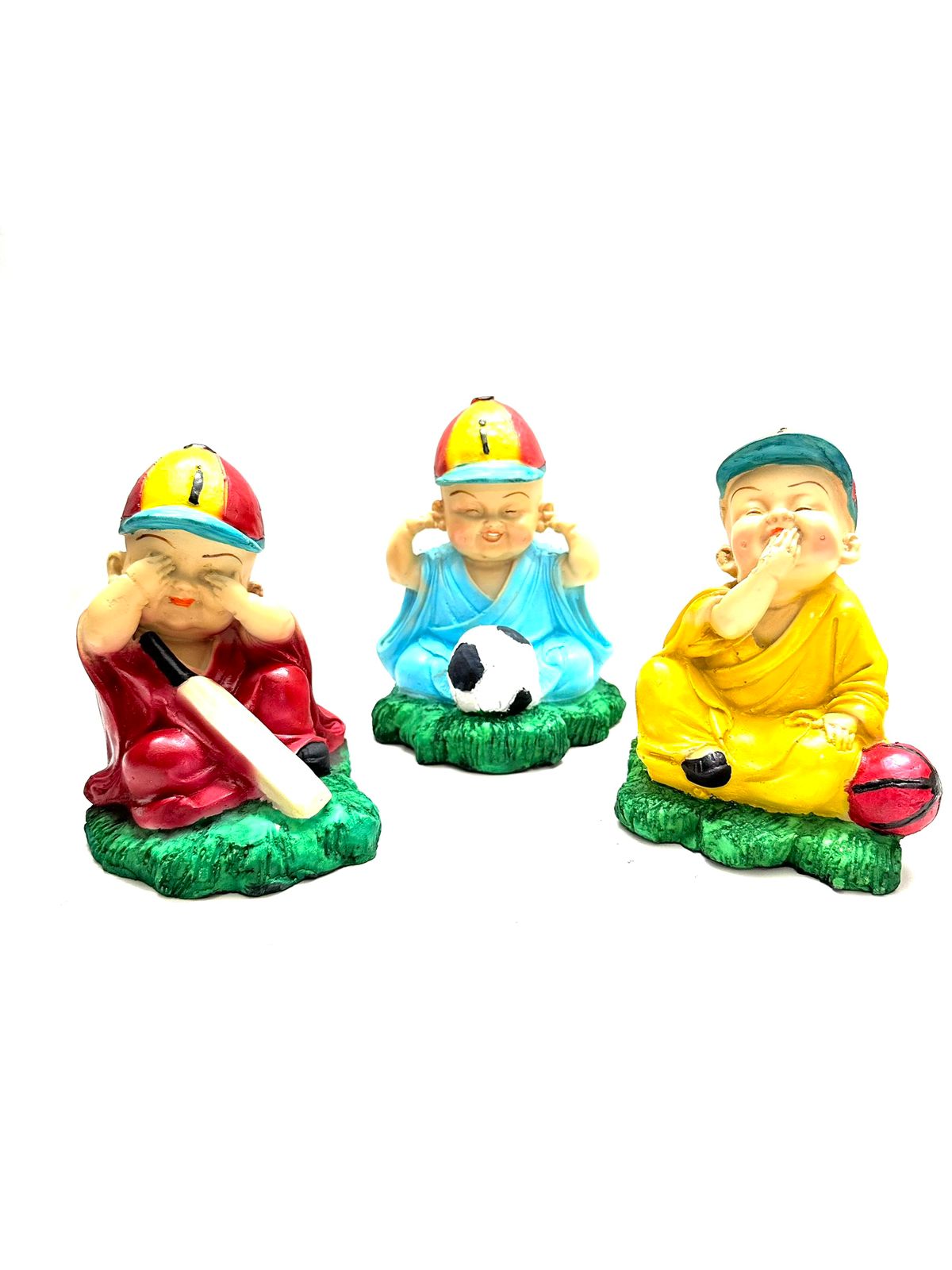 Sports Theme Cute Monks Kids Room Decoration For Study Table From Tamrapatra