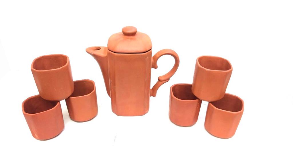 Morning Jug Set With Beautiful Shaped Jugs & 4/6 Glasses Serve Drinks Tamrapatra