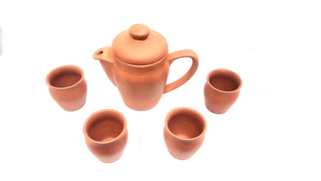 Morning Jug Set With Beautiful Shaped Jugs & 4/6 Glasses Serve Drinks Tamrapatra