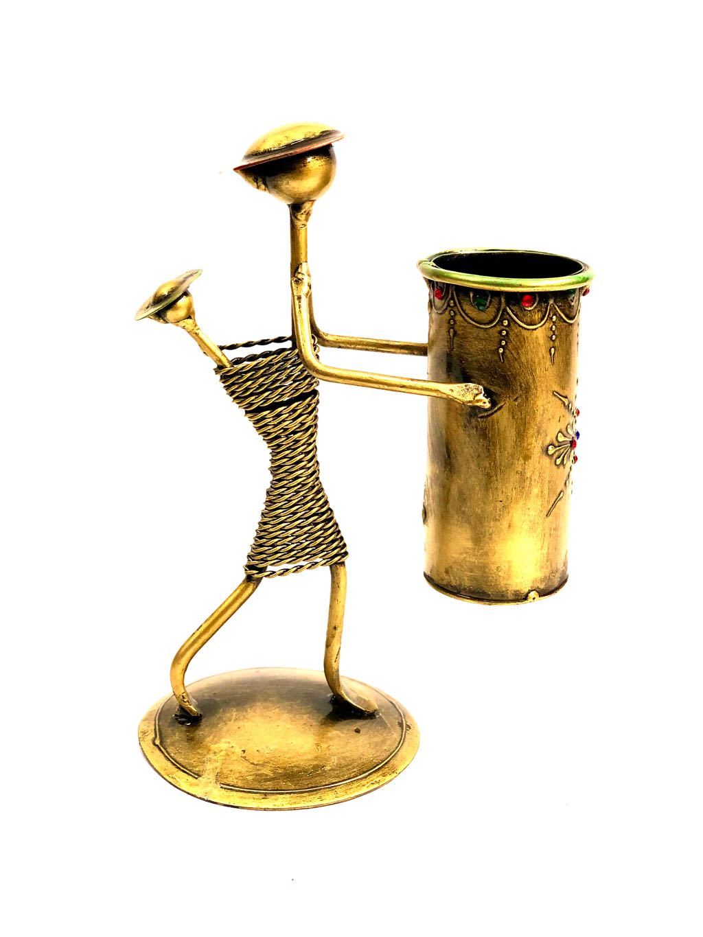 Conceptual Mother Child Multipurpose Holder Pen Stand Home Tamrapatra