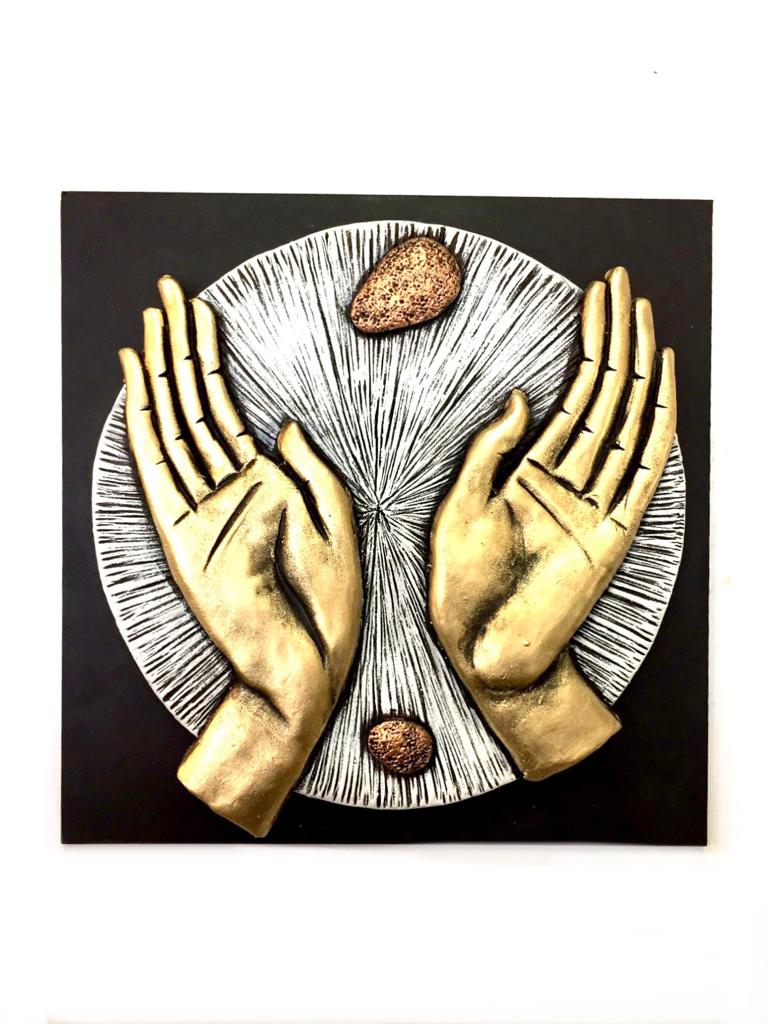 Shades Of White Gold Hand Gestures Spiritual Artwork Mudra Art Tamrapatra