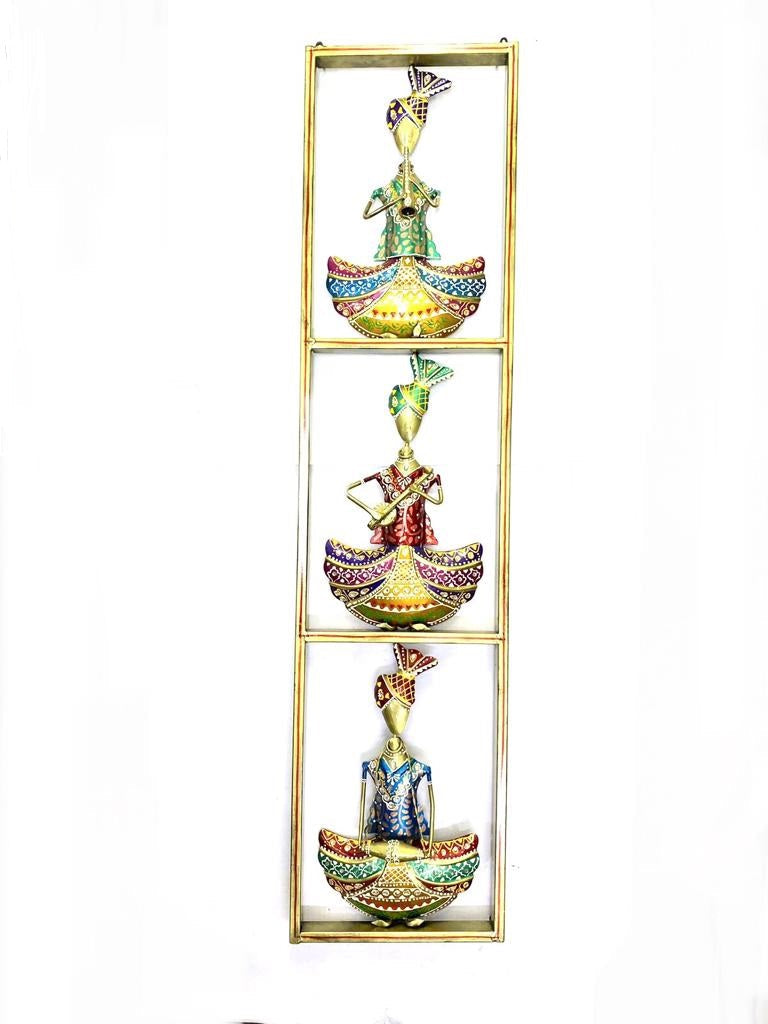 Three Musicians Sardar Music Lovers Attraction Indian Art Metal By Tamrapatra