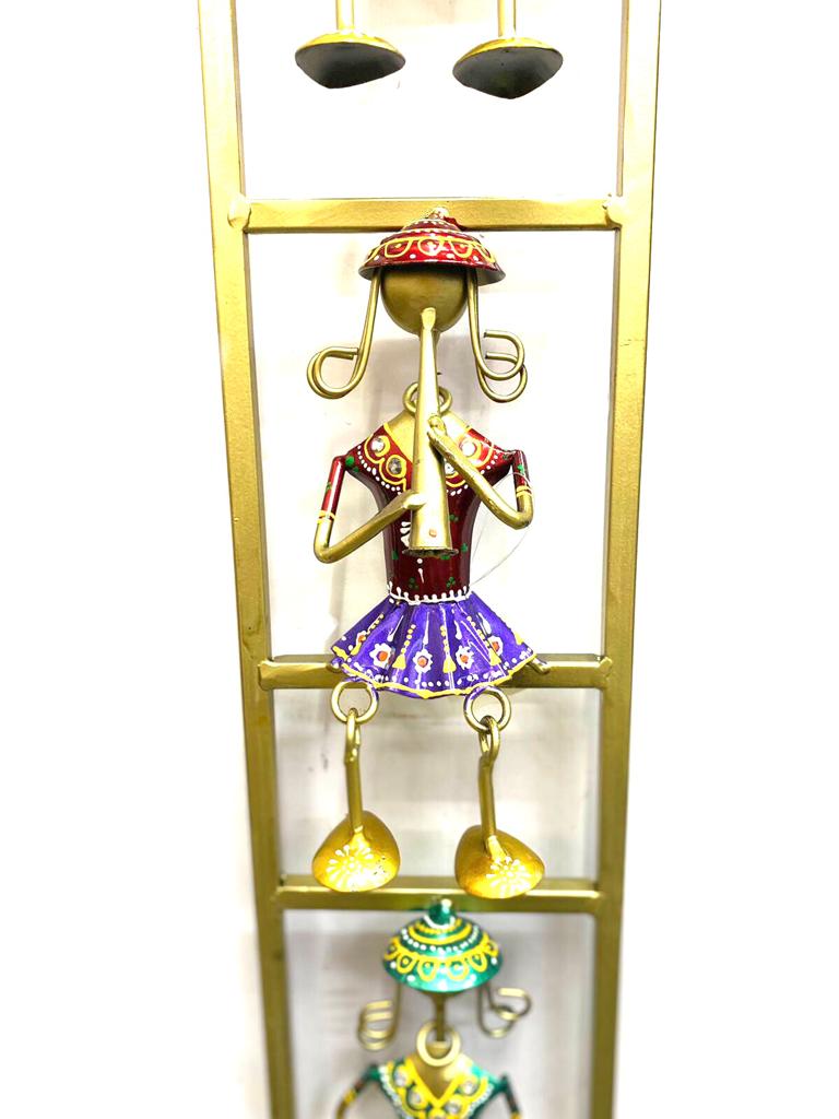 Unique Creations Metal Hanging Wall Decoration 3 Lady Musicians Tamrapatra