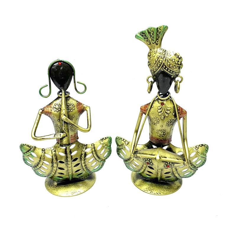 Musical Theme Based Metal Candle Holders Male Female Design By Tamrapatra