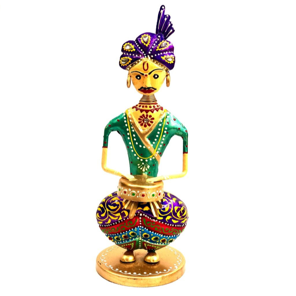 Face Musician Turban Style Playing Various Instruments Gifts From Tamrapatra