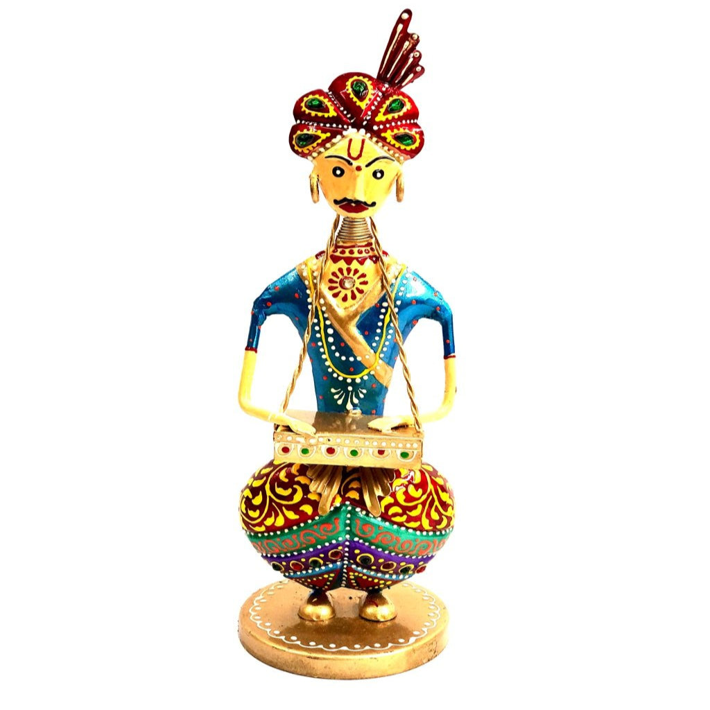 Face Musician Turban Style Playing Various Instruments Gifts From Tamrapatra