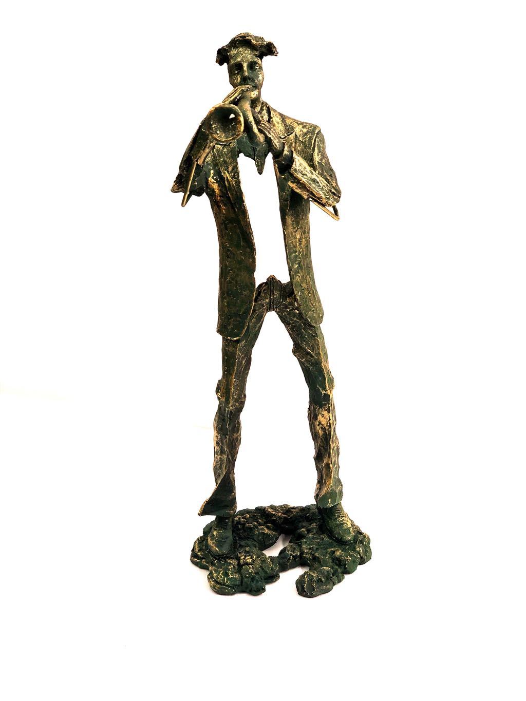 Standing Man Playing Various Musical Instruments Modern Art Luxury Tamrapatra