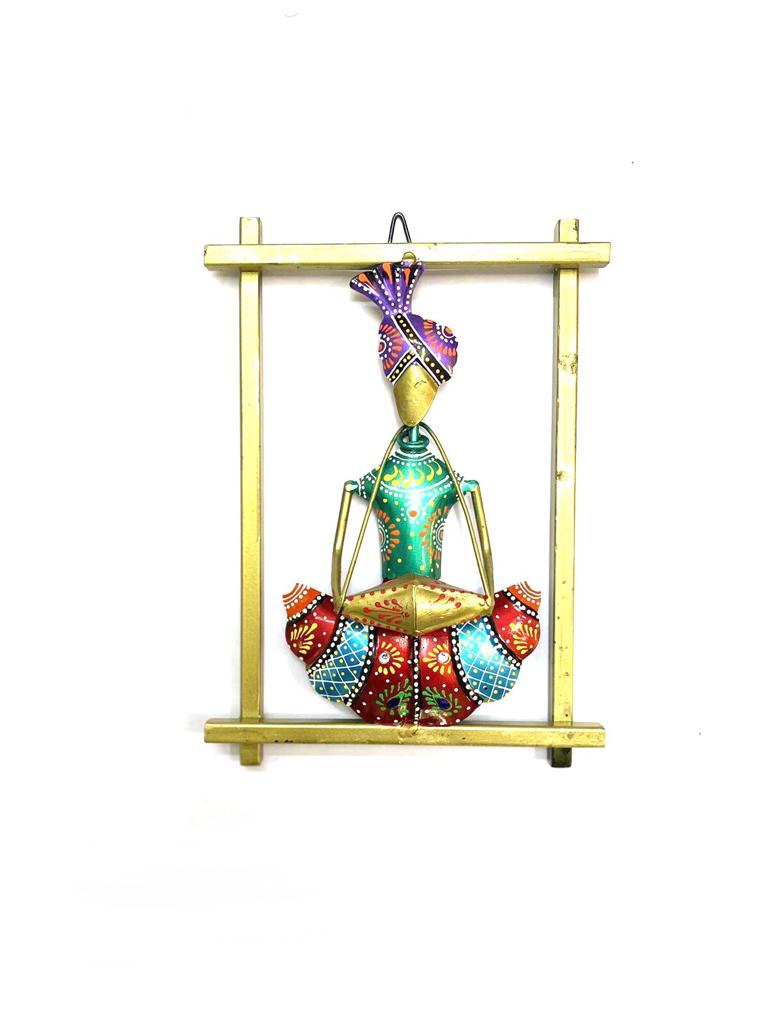 Musical Theme Wall Hanging Traditional Man Playing Instruments By Tamrapatra