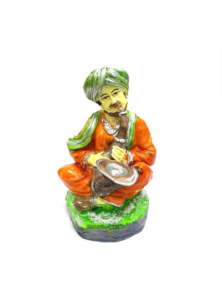 Male Villager Musicians In Traditional Resin Collectible Home Décor Tamrapatra