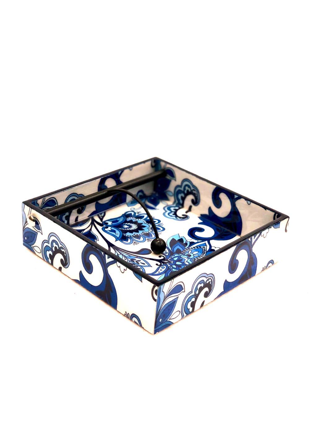 Wooden Enamel Printed Unique Designs Napkin Holder Wholesaler Tamrapatra
