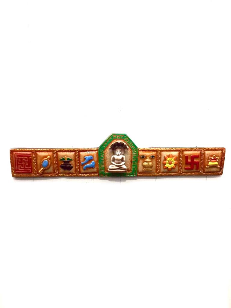 Mahavir Swami Navkar Mantra Resin Hanging Devotional Wall Art By Tamrapatra