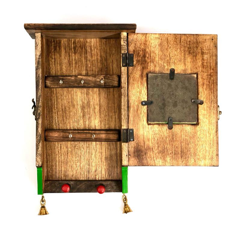 Warli Painted On Key Box Style Holder Décor With Metal Bells Only At Tamrapatra - Tamrapatra