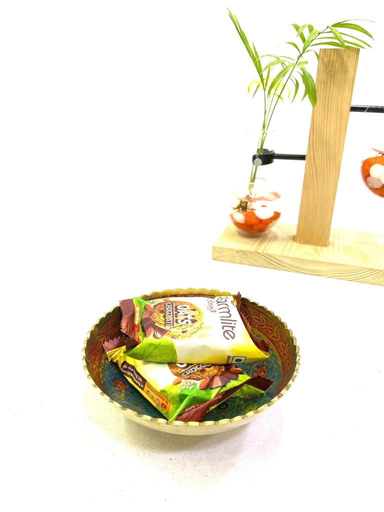 Brass Inlay Artwork For Serving Multipurpose Bowls Royal Touch By Tamrapatra