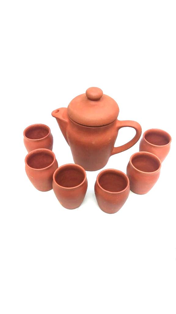 Morning Jug Set With Beautiful Shaped Jugs & 4/6 Glasses Serve Drinks Tamrapatra