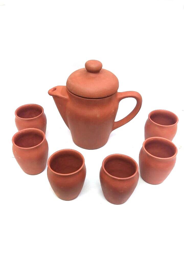 Morning Jug Set With Beautiful Shaped Jugs & 4/6 Glasses Serve Drinks Tamrapatra