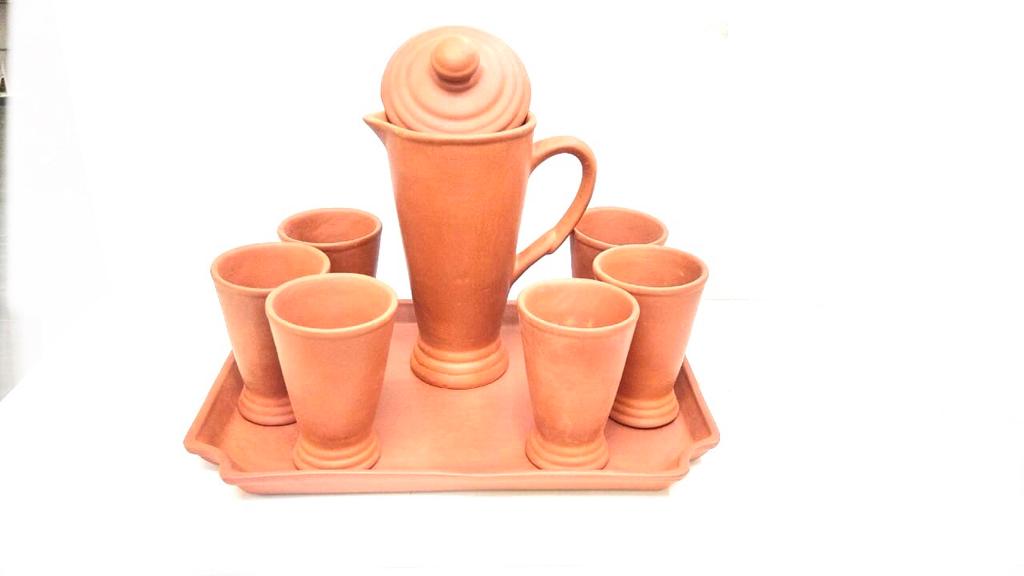 Morning Jug Set With Beautiful Shaped Jugs & 4/6 Glasses Serve Drinks Tamrapatra