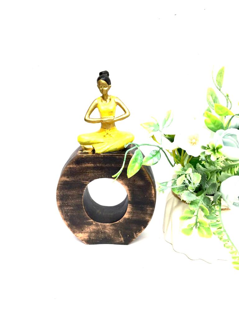 Elegant Yoga Home Letters Lady Modern Décor Exclusive Showpiece S/4 By Tamrapatra