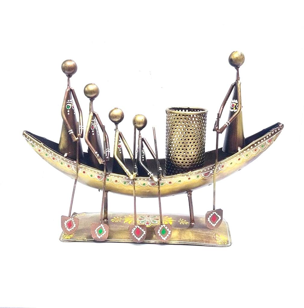 Family Sailing In Designer Boat Unique Interior Handcrafted India Tamrapatra