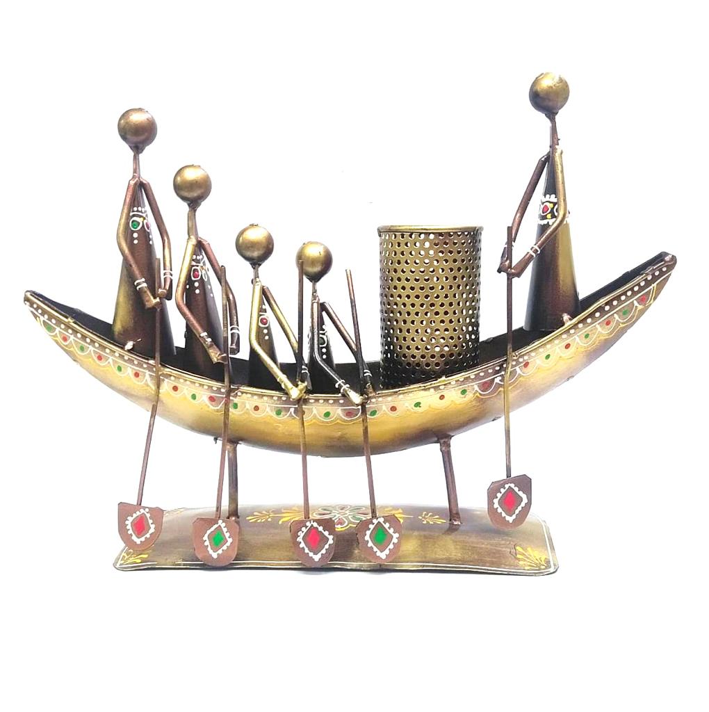 Family Sailing In Designer Boat Unique Interior Handcrafted India Tamrapatra