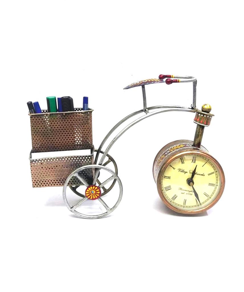 Pen Stand In Unique Cycle Shape With Visiting Card Holder By Tamrapatra