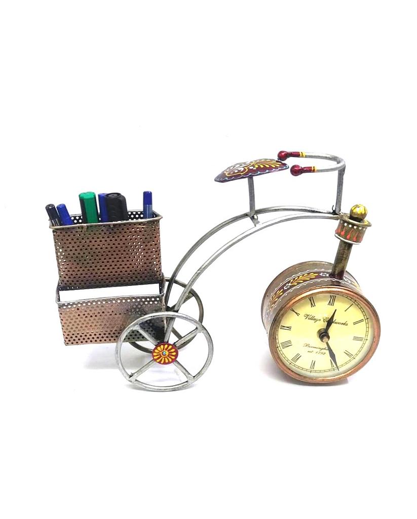 Pen Stand In Unique Cycle Shape With Visiting Card Holder By Tamrapatra