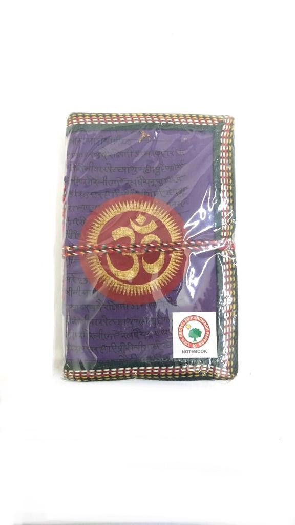 Om Design Purple Shade Handmade Diary With Exciting Designs Gift Tamrapatra