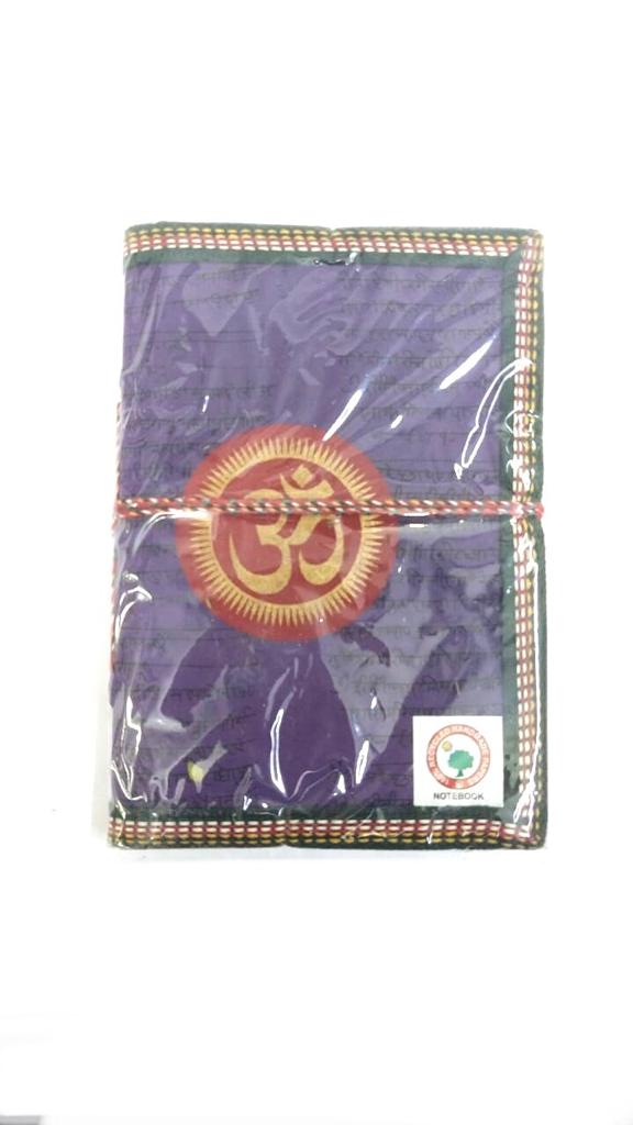 Om Design Purple Shade Handmade Diary With Exciting Designs Gift Tamrapatra