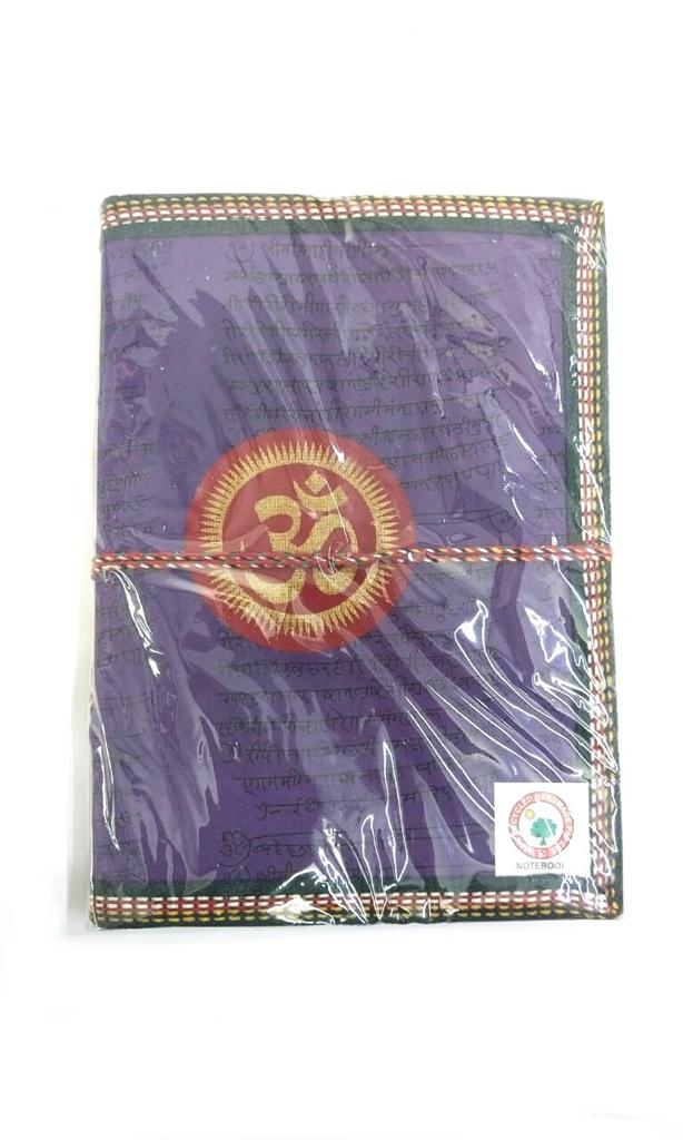 Om Design Purple Shade Handmade Diary With Exciting Designs Gift Tamrapatra
