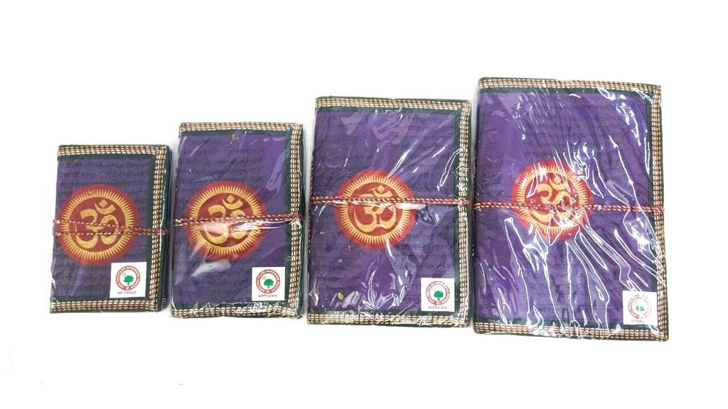Om Design Purple Shade Handmade Diary With Exciting Designs Gift Tamrapatra