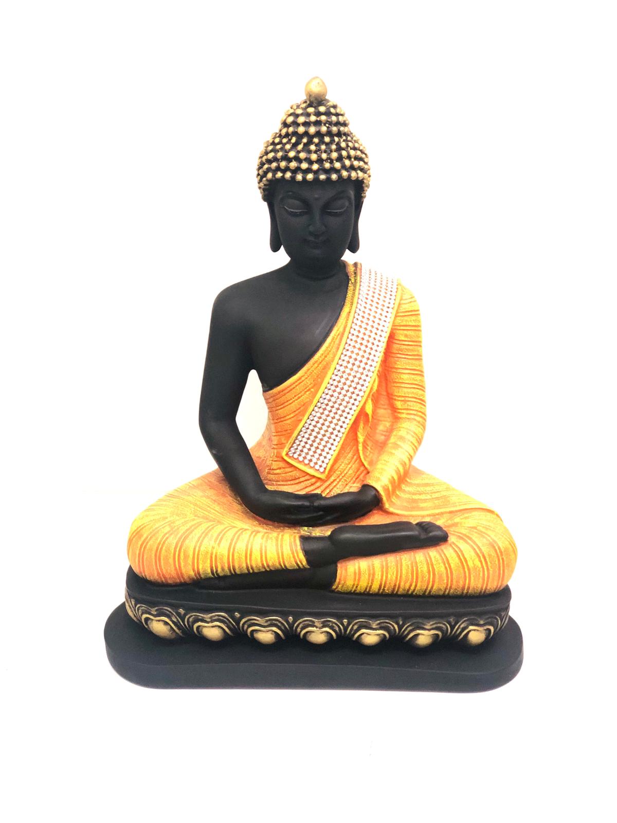 Sitting Buddha Matte Black Finish Bring Spirituality In You Space By Tamrapatra