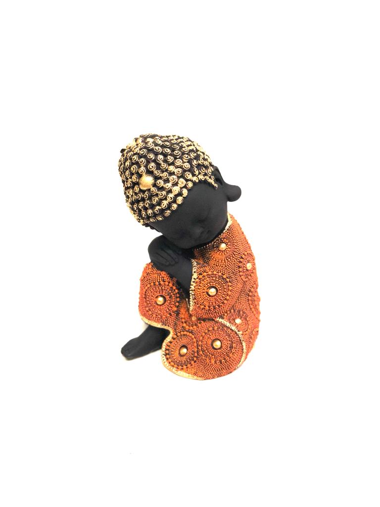 Resting Peaceful Monks In Attractive Designs & Shades Home Décor Tamrapatra