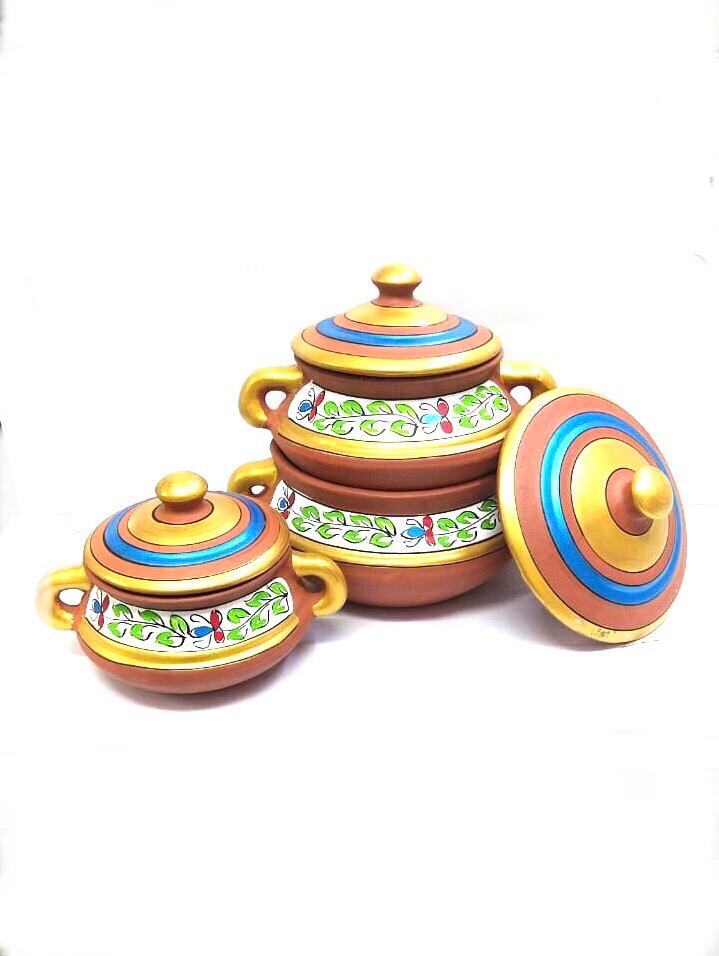 Patili Hand Painted Earthenware Cookware Utensils Delicious Food By Tamrapatra