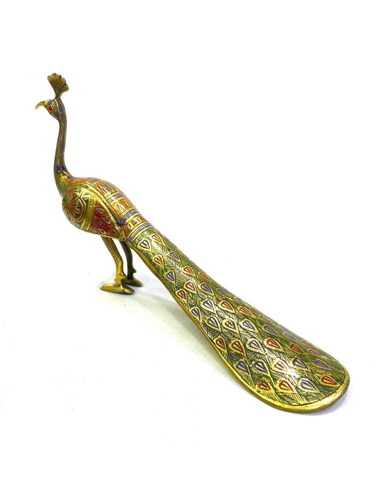 Brass Peacock In Various Size & Shapes Elegant Bird Gifts Exclusively At Tamrapatra