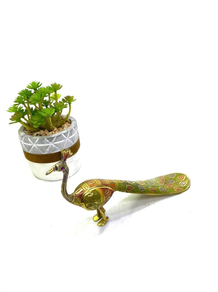 Brass Peacock In Various Size & Shapes Elegant Bird Gifts Exclusively At Tamrapatra