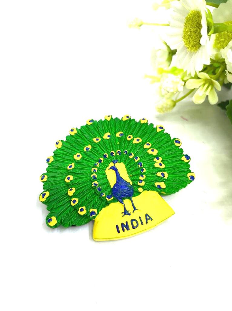 Fridge Magnets Designer Peacock Taj Mahal Rickshaw Kathakali By Tamrapatra