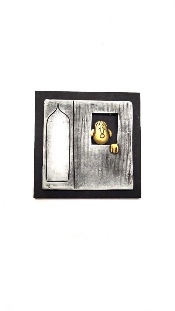 Handcrafted Adorable Peeping Faces From Home Windows Wall Décor Tamrapatra