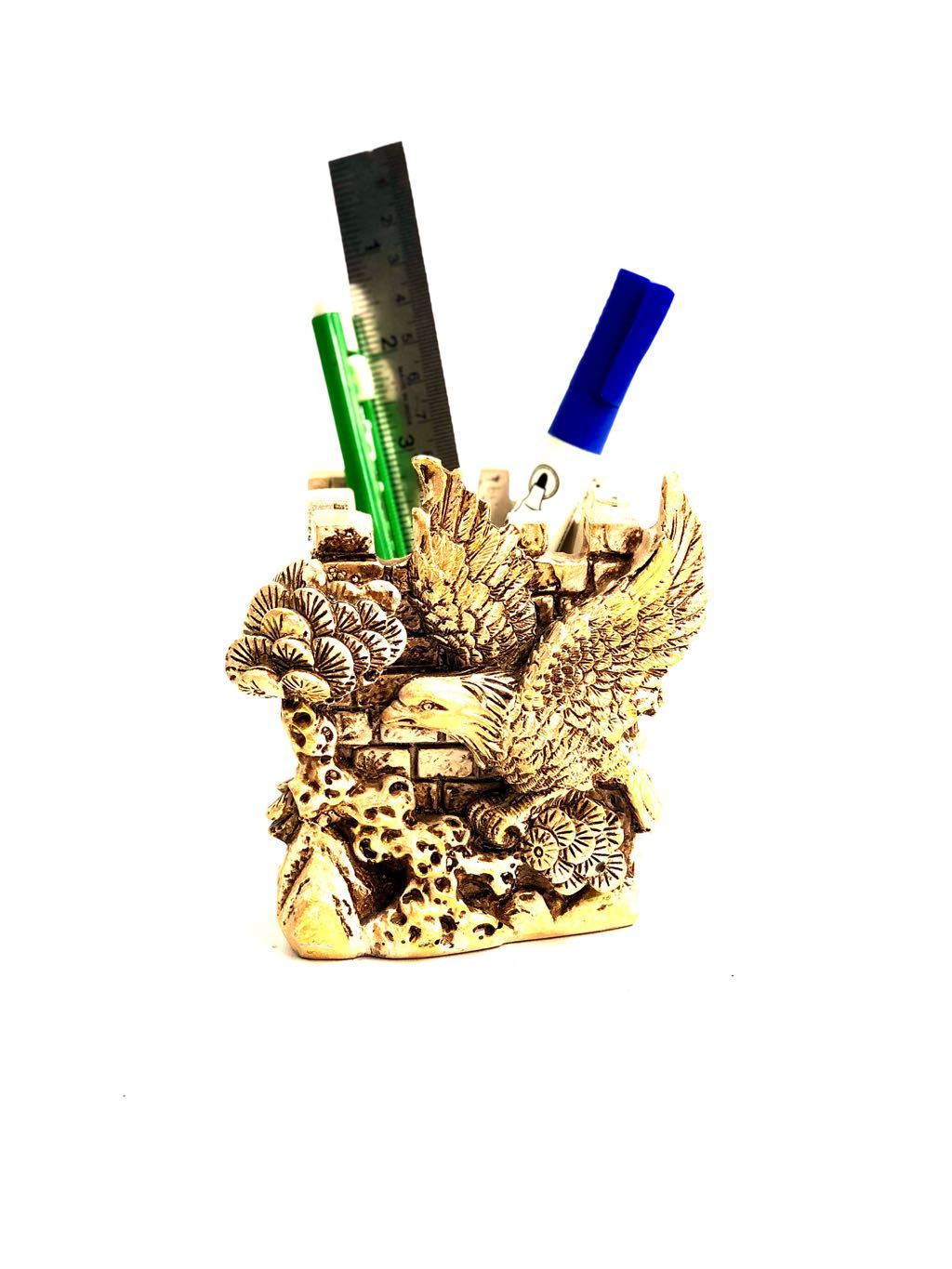 Eagle Style Resin Crafts Utility Pen Stand Excellent Quality By Tamrapatra