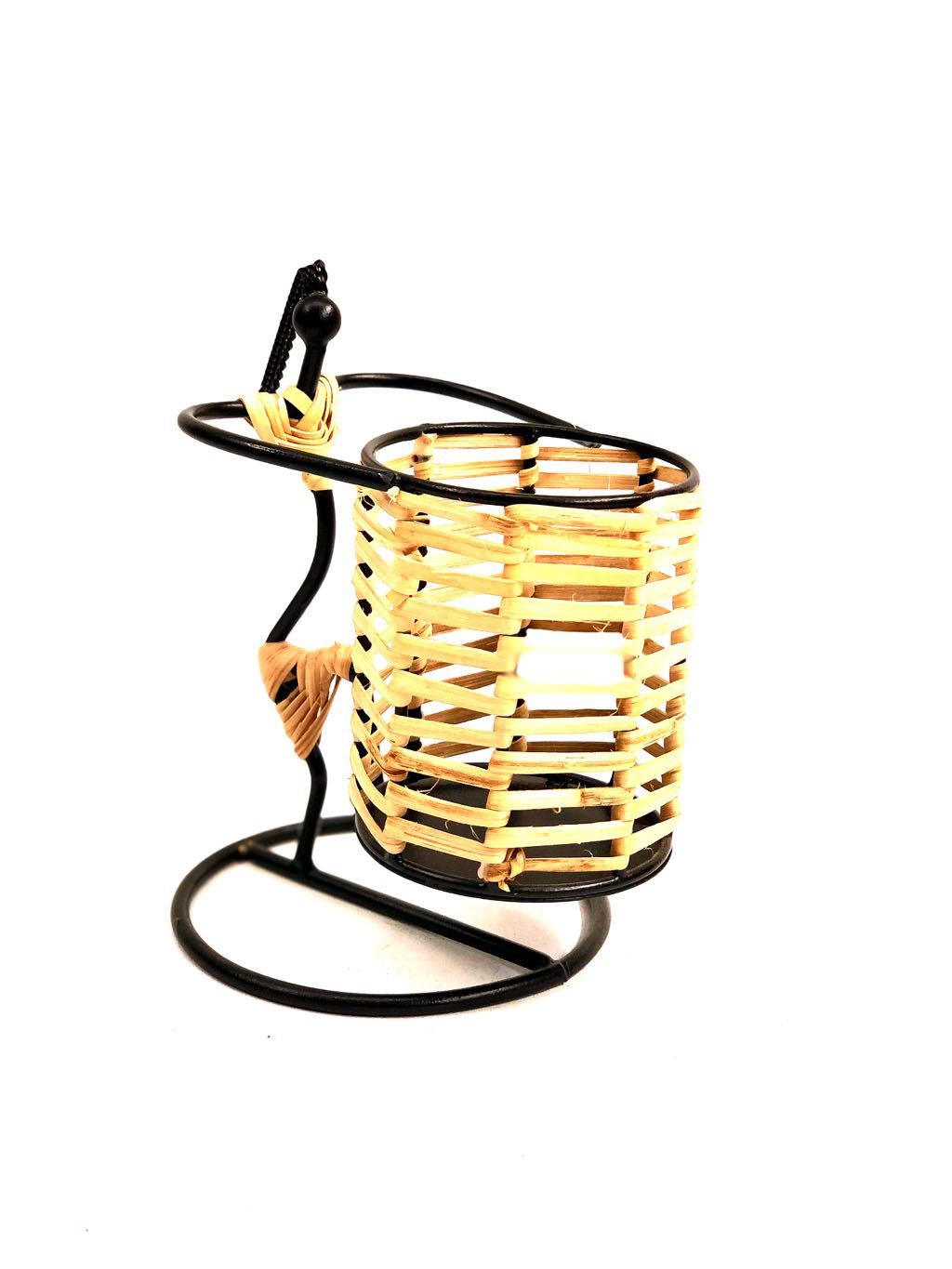 Lady With Bucket Iron & Cane Combination Utility Pen Holder Tamrapatra