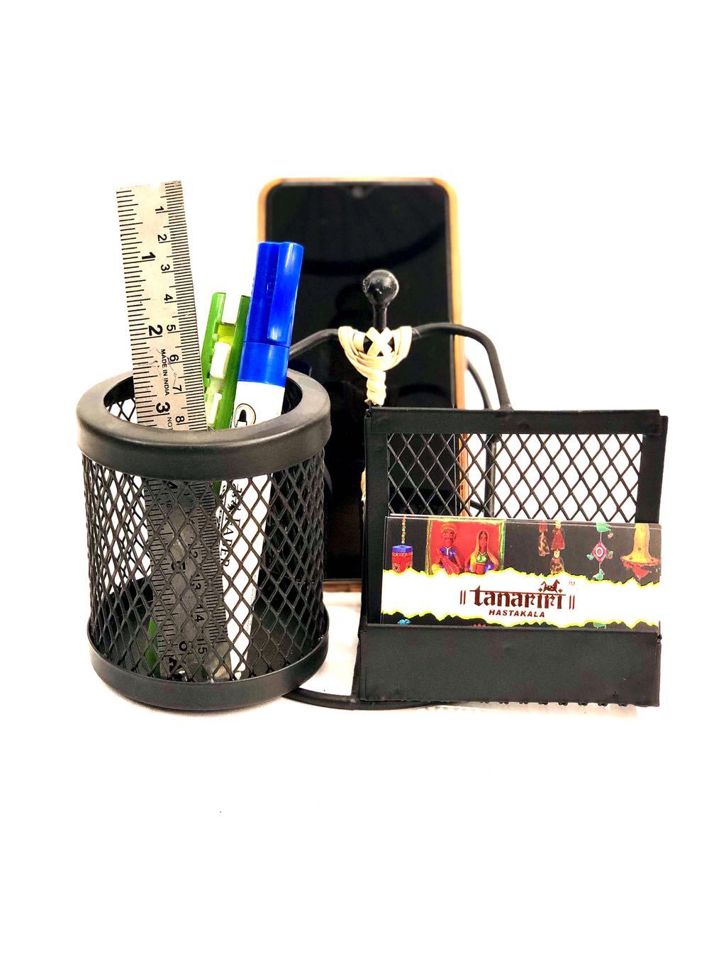 Modern Style Office Combo Mobile Pen Visiting Card Holder Tamrapatra