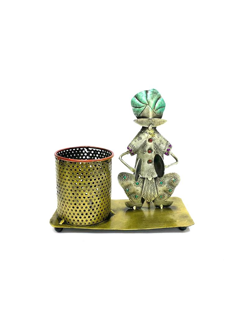 Metallic Musical Theme Metal Pen Stand Multipurpose Holders Tamrapatra