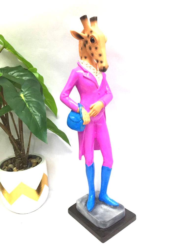 Giraffe Modern Figurines Wearing Classy Outfits In New Designs Tamrapatra