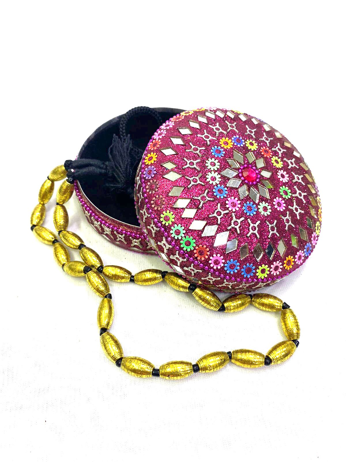 Shinny Jewelry Box L With Mirror Art In Various Shades Best Gifting's Tamrapatra