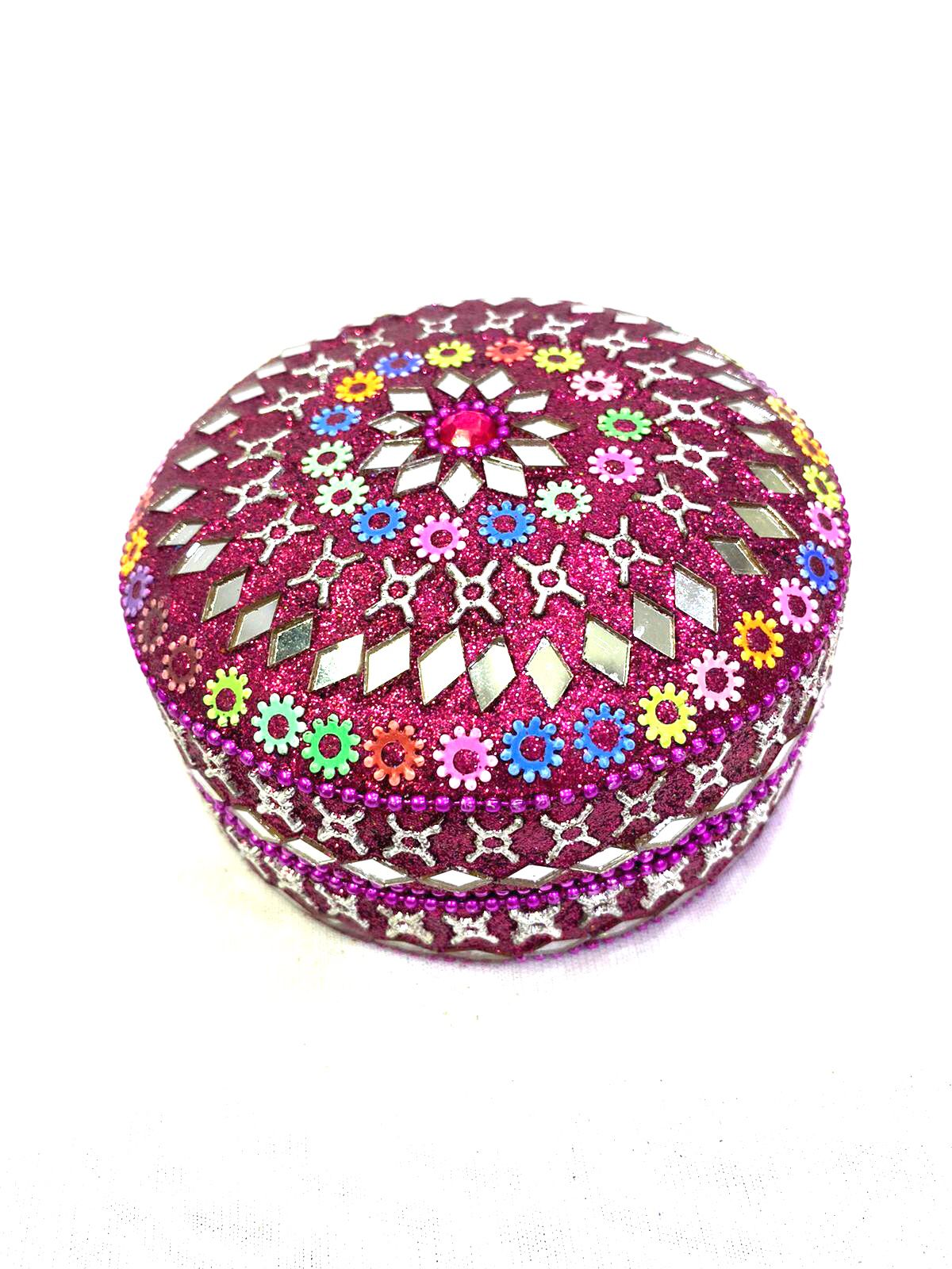 Shinny Jewelry Box L With Mirror Art In Various Shades Best Gifting's Tamrapatra