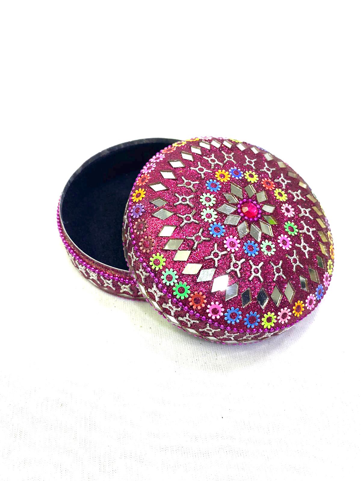 Shinny Jewelry Box L With Mirror Art In Various Shades Best Gifting's Tamrapatra