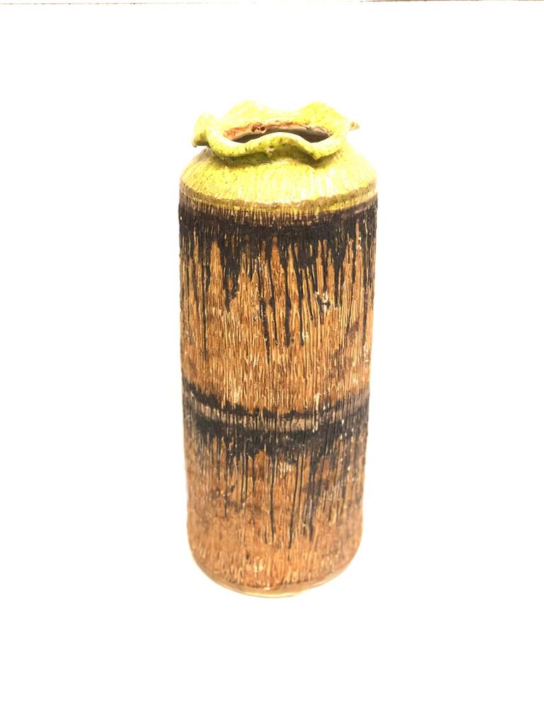 Pipe Shaped Vibrant Shaded Pot Flower Decoration Garden Collection Tamrapatra