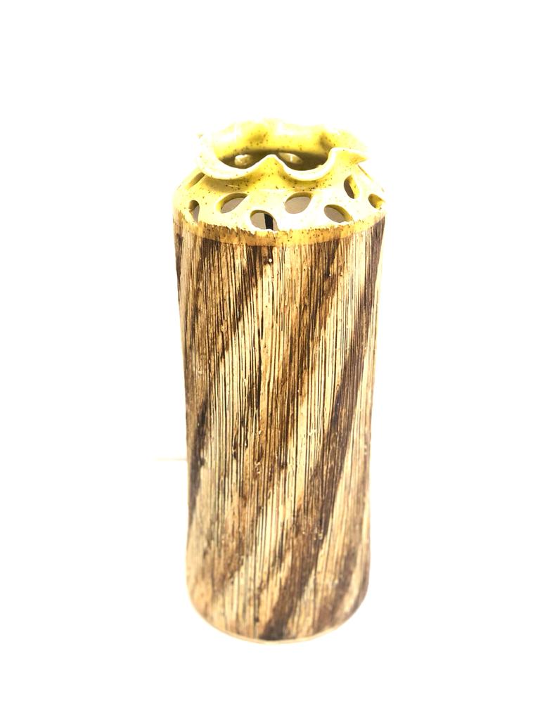 Pipe Shaped Vibrant Shaded Pot Flower Decoration Garden Collection Tamrapatra
