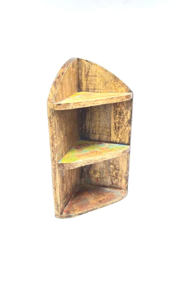 Wooden Shelf Rustic Design Handcrafted Art & Décor Exclusively At Tamrapatra