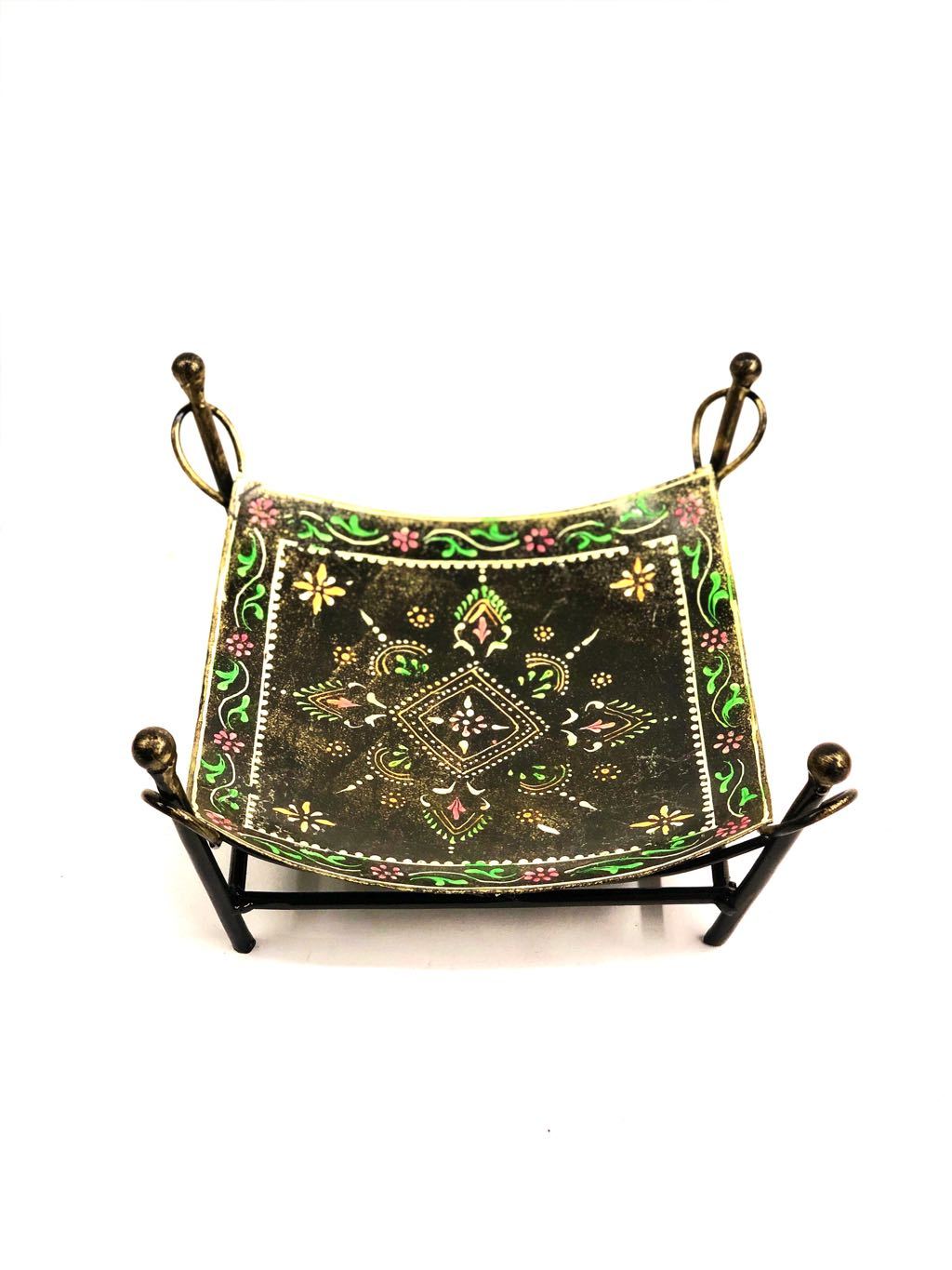 Khatli Style Metal Platter Tableware For Serving Snacks Kitchen Tamrapatra